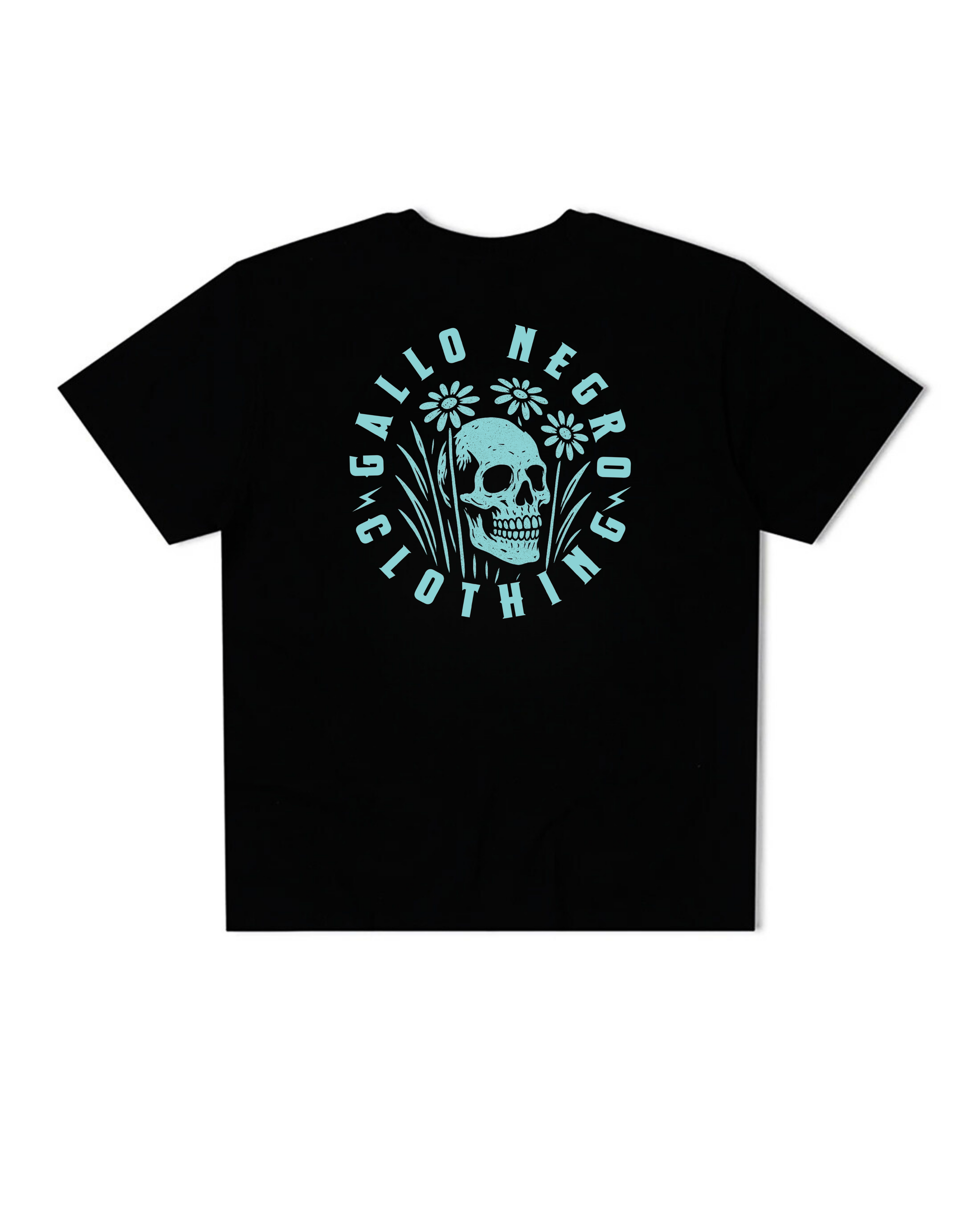 POLO FLOR SKULL BLACK